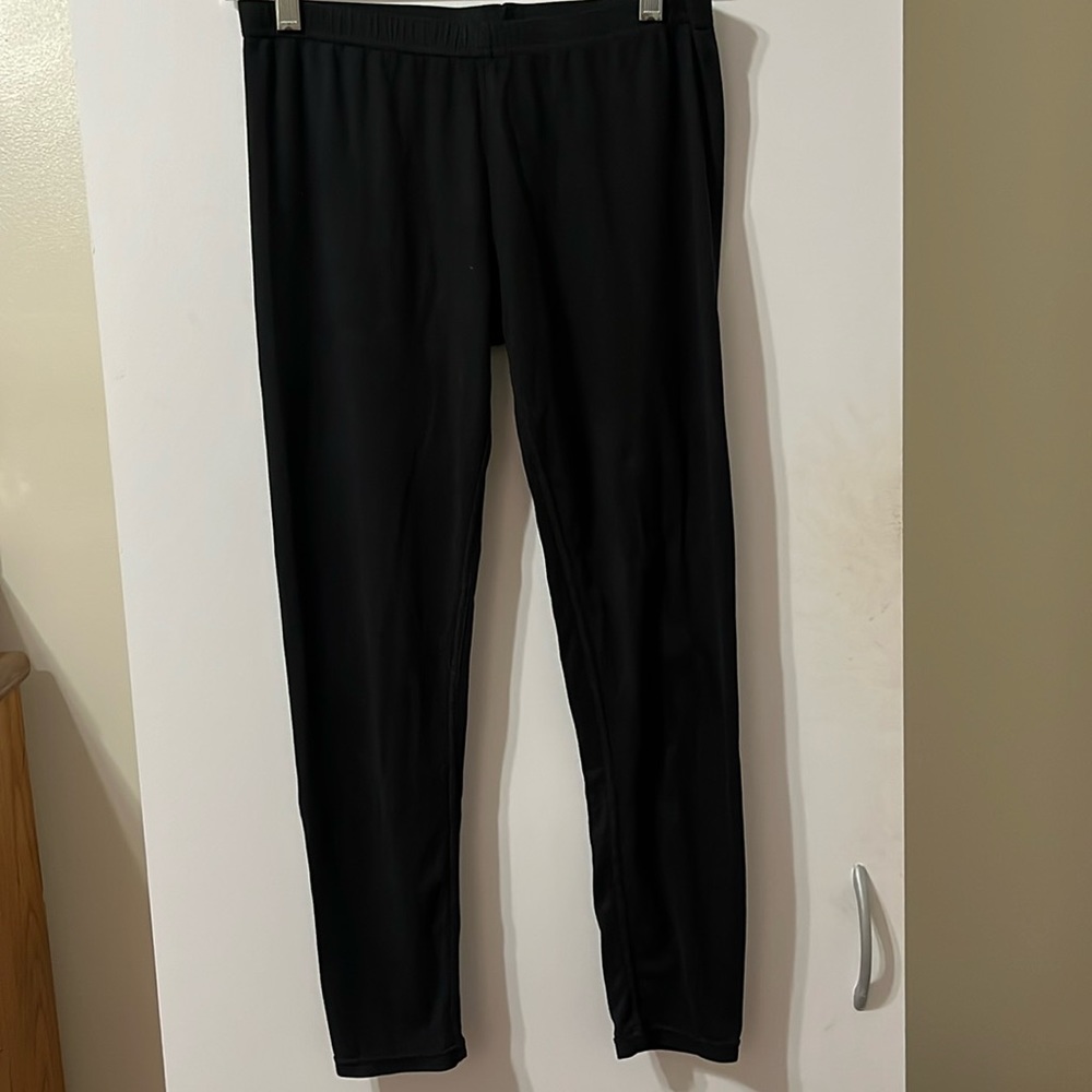 black faux cashmere midi length leggings